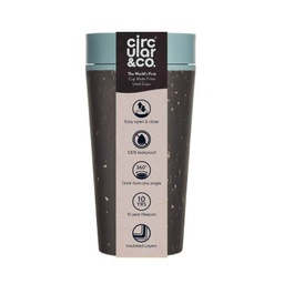 [DWCC 3170] Circular Cup 12oz Black &amp; Faraway Blue