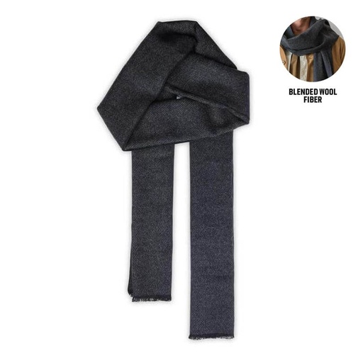 [APSN 7124] WELLINGTON - Santhome Premium Wool Herringbone Scarf in Gift Box