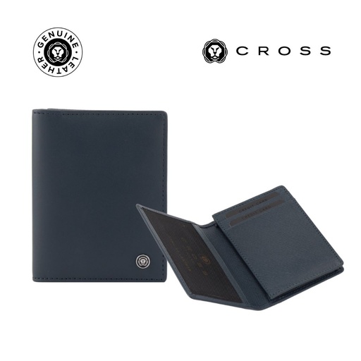 [LACR 2023] CROSS Soft Grain Leather Business Card Case - Navy Blue