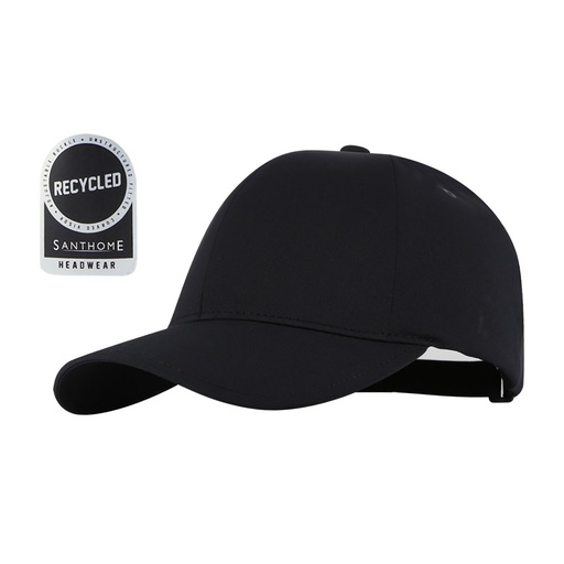 [HWSN 7128] PEAK - Santhome® DryNCool® Advanced Seamless 6-Panel Cap - Black