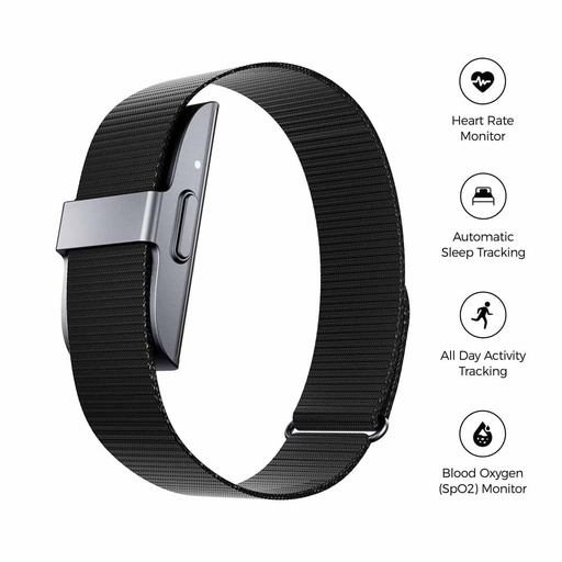 [WNAT 1292] CORE VITAL - @memorii Health & Longevity Smart AI Fitness Band - Black