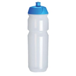 [WB 003-Trans/Blue Lid] Tacx ECO Friendly Biodegradable Water Bottle 750 CC