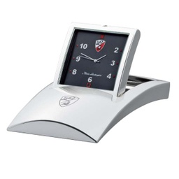 [STAITI-98193-19] Lamborghini Silver Plated Foldable Clock