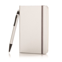 [GSXD 122] XD A6 Hard Cover Notebook With Stylus Pen - Silver